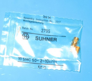 11SMC50-2-10c/11 50 Ohm Stecker für RG178 Suhner 