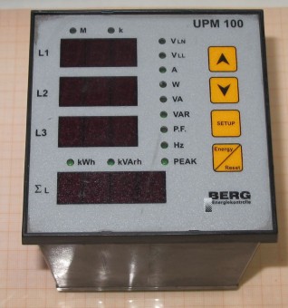 Berg Energiekontrolle UPM100 display 